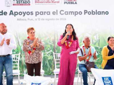 Con más apoyos, SADR impulsa la transformación del campo en Atlixco